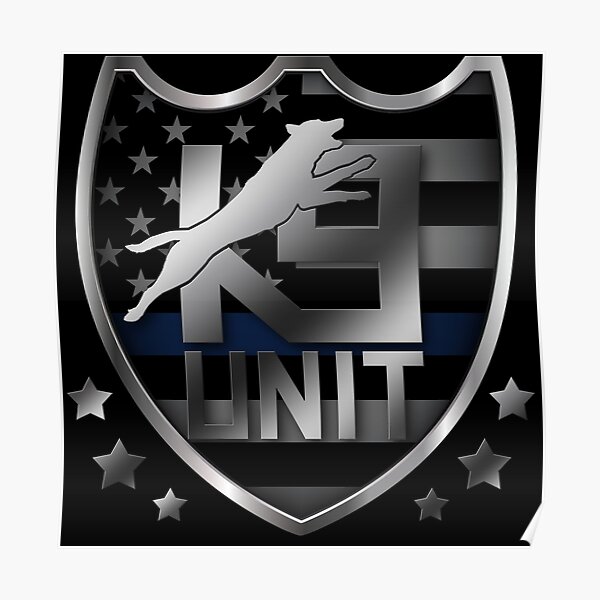 “K-9 Unit Badge -Police Dog Unit - Malinois” Poster for Sale by