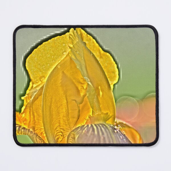 Item preview, Camera edited yellow iris bokeh rain drops designed and sold by FoxGlove5.