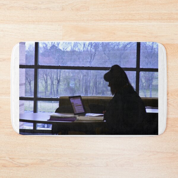 Item preview, A silhouette of a woman studying in public in the winter designed and sold by FoxGlove5.