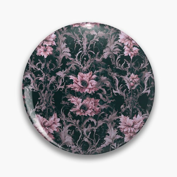Item preview, Dark Cottagecore Academia Renaissance Floral Wallpaper designed and sold by CaptainNemo21.