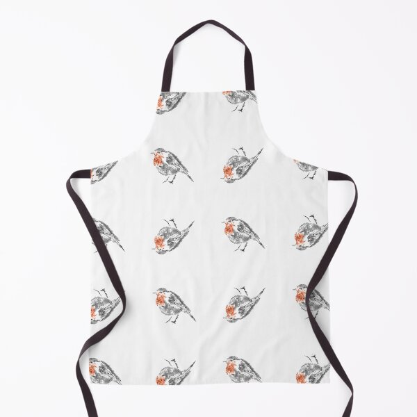 Item preview, Grumpy Redbreast Bird (gray/white) designed and sold by D-Vogt-Grafik.