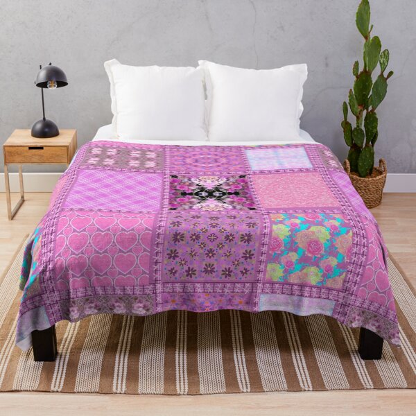 Item preview, Pink patchwork designed and sold by Flowersonstuff.