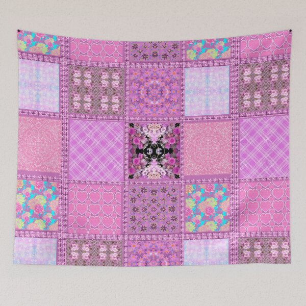Item preview, Pink patchwork designed and sold by Flowersonstuff.