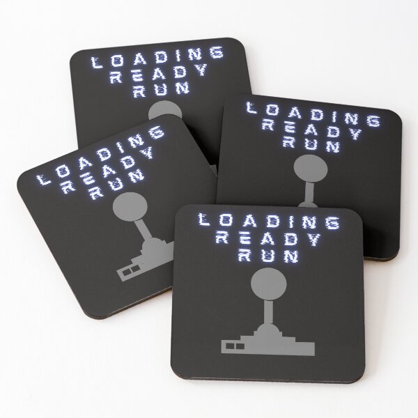 Item preview, Retro gamer motif, Loading - Ready - Run, joystick, C64 designed and sold by CorvusLunaArt.