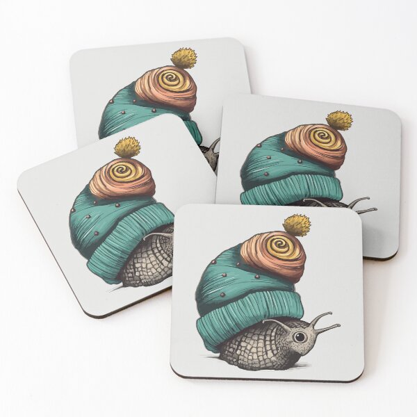 Item preview, Snail wearing a pom pom toque designed and sold by Amir Faysal.