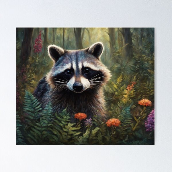 Item preview, Raccoon in Forest designed and sold by AugustBrennan.