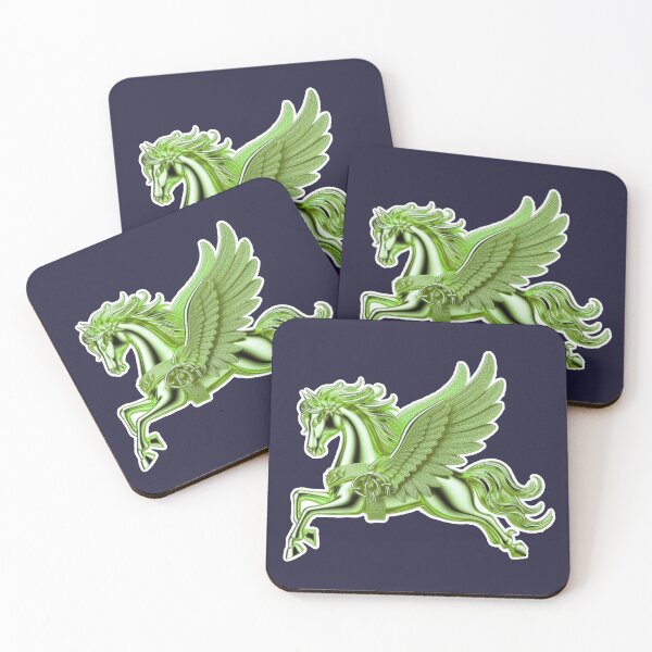 Item preview, Metallic Green Pegasus - Aria's Pegasi designed and sold by AmberRoseWrites.