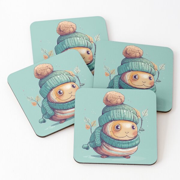 Item preview, Snail wearing a pom pom toque designed and sold by Amir Faysal.
