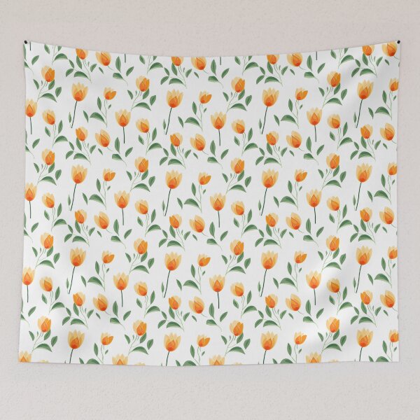 Item preview, Cartoon style tulip flower seamless pattern designed and sold by varinchai.