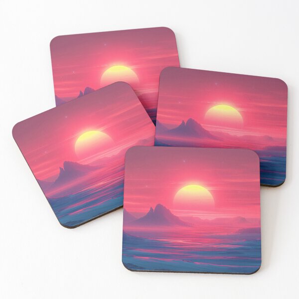 Item preview, Majestic Sunrise: Desert Peaks Magenta & Red designed and sold by EcoMinimalArt.
