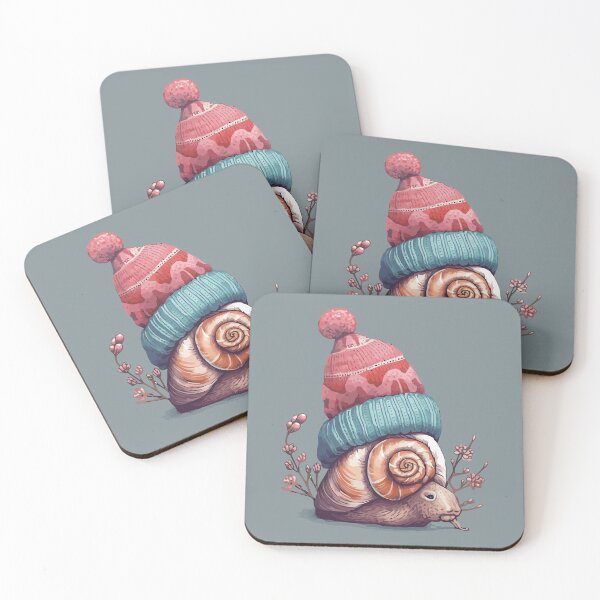 Item preview, Snail wearing a pom pom toque designed and sold by Amir Faysal.