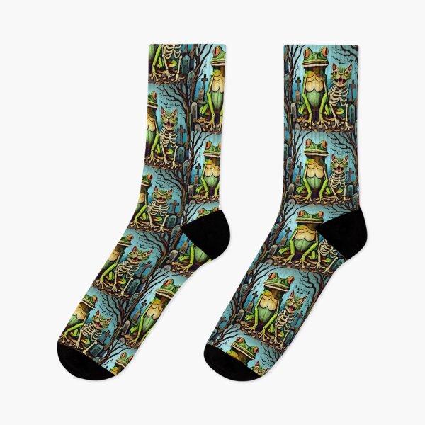Item preview, proud frog and cat graveyard designed and sold by Storiesforyou.