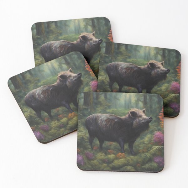 Item preview, Wild Boar in Forest Undergrowth  designed and sold by AugustBrennan.