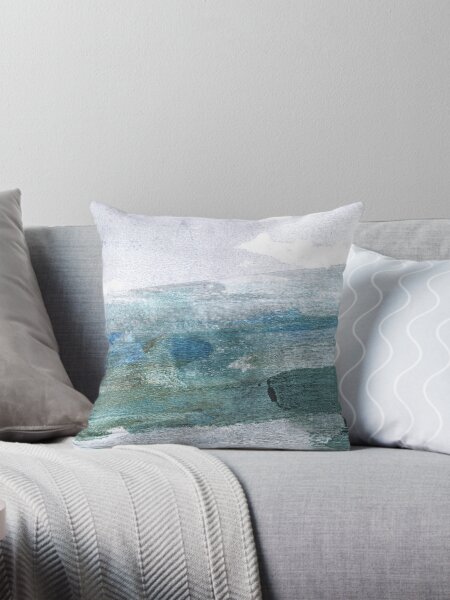 Item preview, Minimalist Abstract Seascape Watercolor Painting designed and sold by Janine Aykens.
