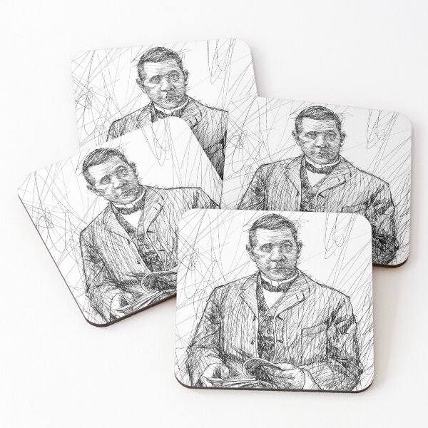 Item preview, BOOKER T. WASHINGTON ink portrait designed and sold by lautir.