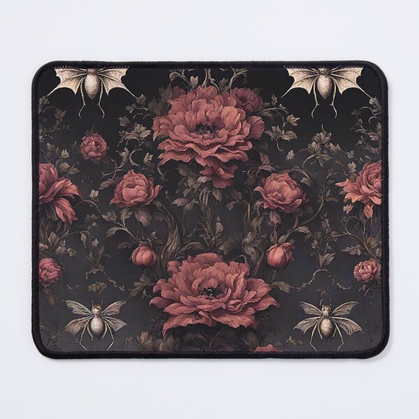 Item preview, Dark Cottagecore Mystical Bugs Gothic Red Rose designed and sold by CaptainNemo21.