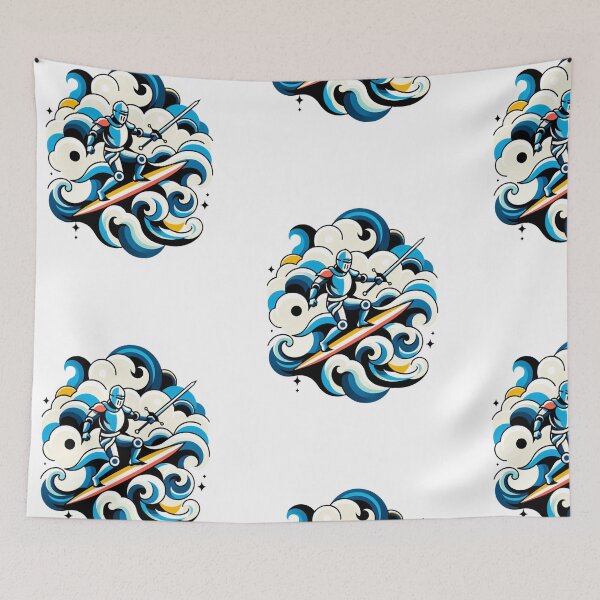 Item preview, Knight of the Cumulus - Surfing the Skyward Waves designed and sold by SADStyleDesigns.