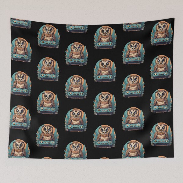 Item preview, Barred Owl Plays Video Games  designed and sold by Paula-Ziolek.