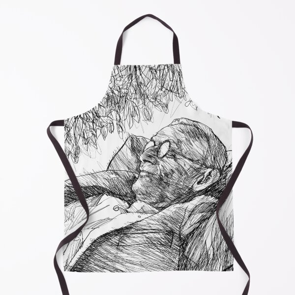 Item preview, HERMANN HESSE DREAMING UNDER THE TREES - ink portrait designed and sold by lautir.