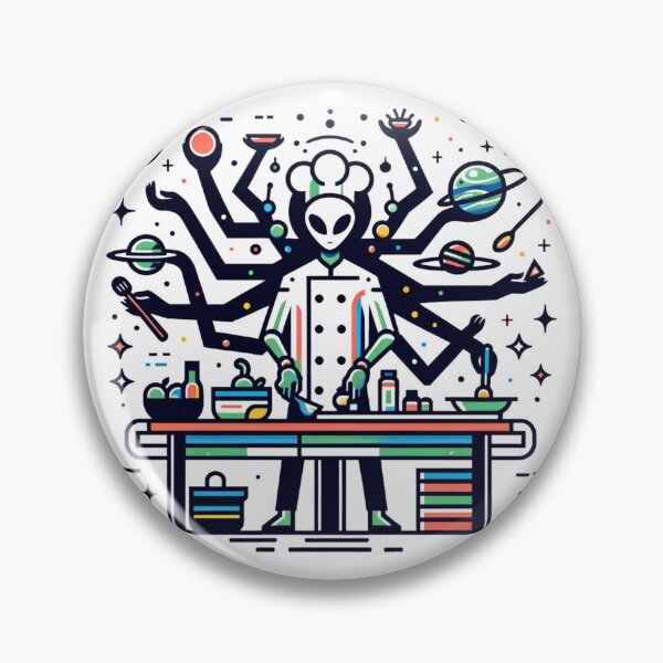 Item preview, Cosmic Chef - Culinary Master of the Universe designed and sold by SADStyleDesigns.