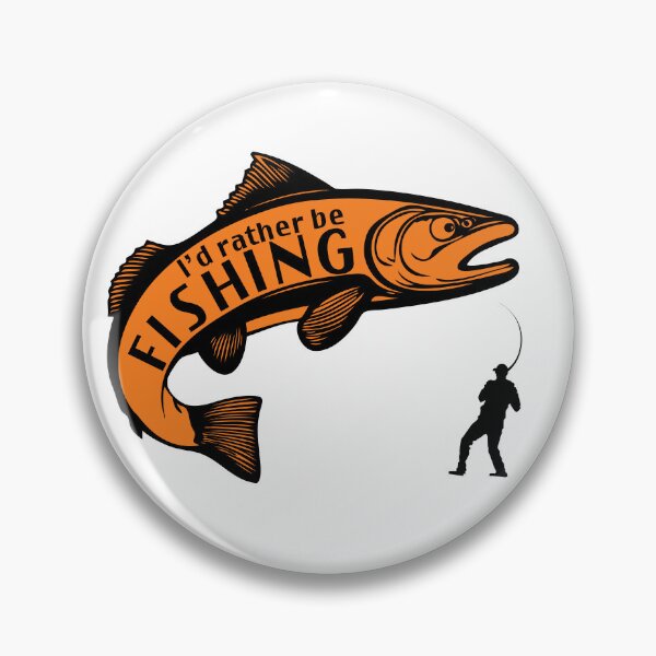 Item preview, I'd Rather Be Fishing - Orange Fish designed and sold by WhiteShirtGuy.