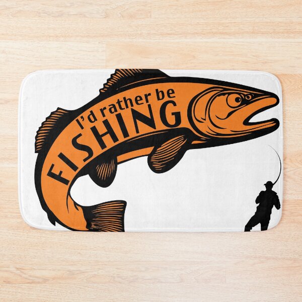 Item preview, I'd Rather Be Fishing - Orange Fish designed and sold by WhiteShirtGuy.