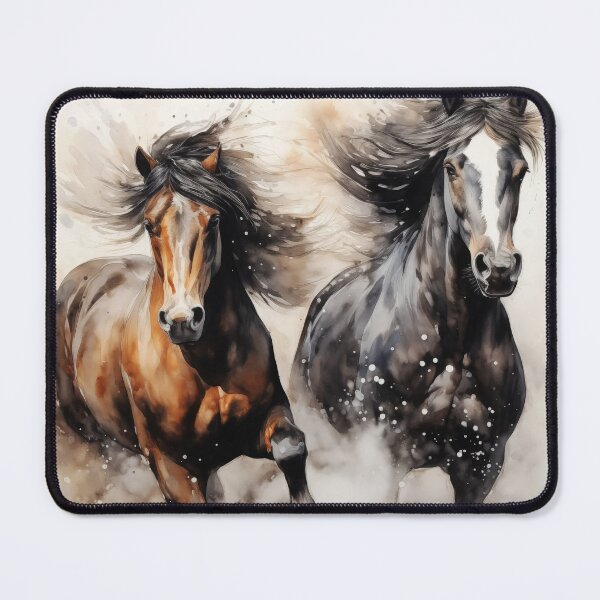 Item preview, Wild Horses Galloping Ocean Horse Riding Watercolor designed and sold by PaperScaped.