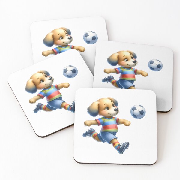 Item preview, Dreamy Dribbler: Whimsical Dog Playing Soccer in Watercolor designed and sold by KNAA.