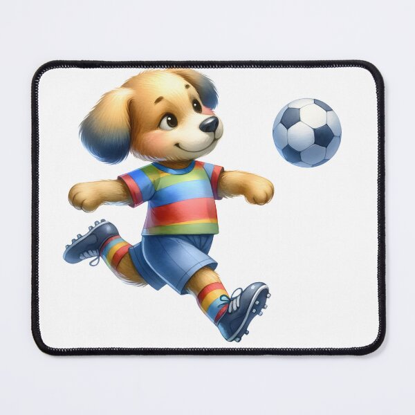 Item preview, Dreamy Dribbler: Whimsical Dog Playing Soccer in Watercolor designed and sold by KNAA.