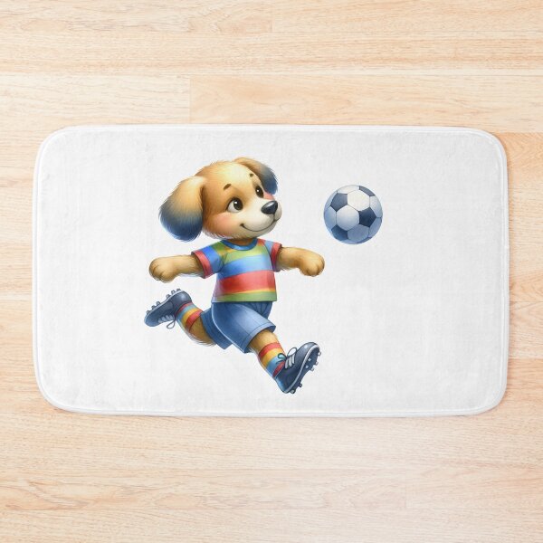 Item preview, Dreamy Dribbler: Whimsical Dog Playing Soccer in Watercolor designed and sold by KNAA.