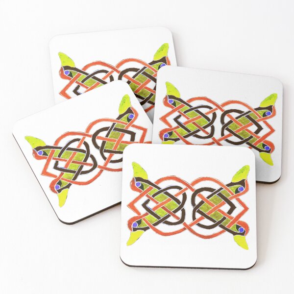 Item preview, Celtic tracery orange colors designed and sold by Zamen.