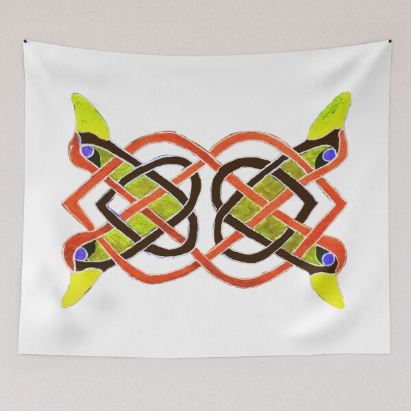 Item preview, Celtic tracery orange colors designed and sold by Zamen.