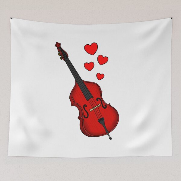 Item preview, Double Bass Valentines Bassist Wedding Musician designed and sold by doodlerob.