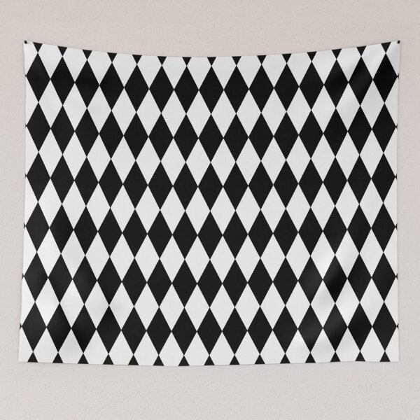 Item preview, Black & White Harlequin Diamond Pattern designed and sold by Zurickdesigns.