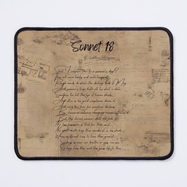 Item preview, "Sonnet 18" by William Shakespeare designed and sold by Poemit.