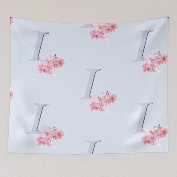 Aperçu de l'œuvre Lettre Fleur avec Papillon - L créée et vendue par prettiness-at.