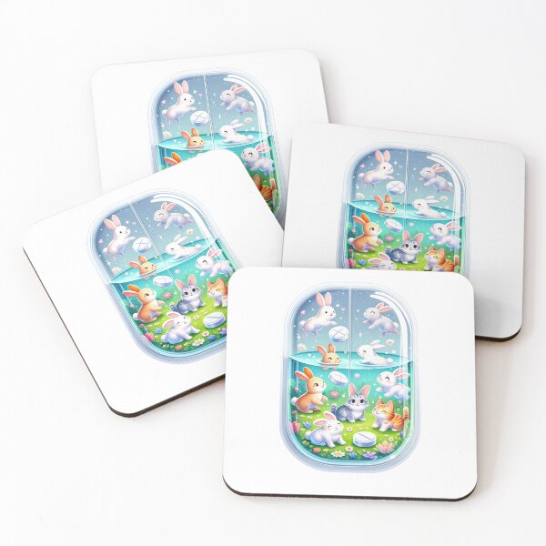 Item preview,  Vitamin Sticker With Bunny And Cats Inside designed and sold by mymagicstoreus.