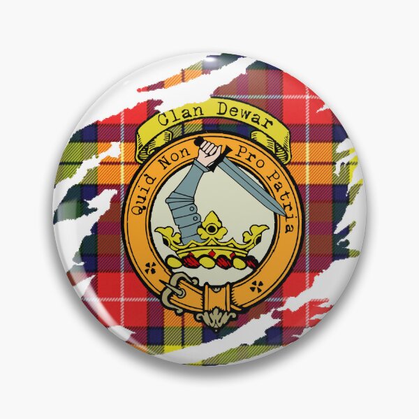 Artikelvorschau, Dewar Crest schottischer Nachname Tartan entworfen und verkauft von BagTown Clans.