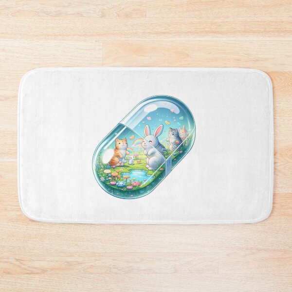Item preview,  Vitamin Sticker With Bunny And Cats Inside designed and sold by mymagicstoreus.