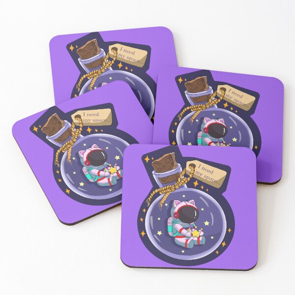 Item preview, Astronaut with cat ears bottled with stars designed and sold by Shinymeww.