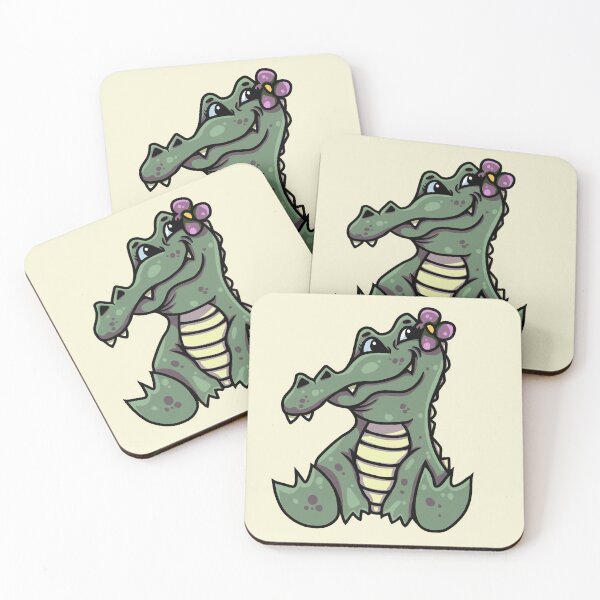 Item preview, cute crocodile with flower on his head designed and sold by ChrisCelCraft.