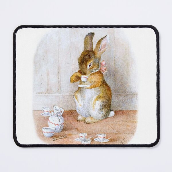 Item preview, Beatrix Potter: Bunny Girl Drinking Tea designed and sold by Bettina  Kienitz.