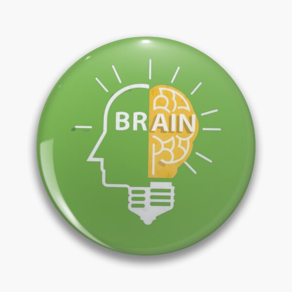 Item preview, Brain in the form of a lit light bulb designed and sold by Galart58.