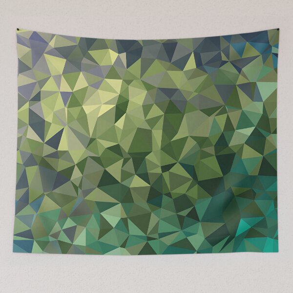 Item preview, Geometric pattern green yellow turquoise irregular designed and sold by Fyleth.