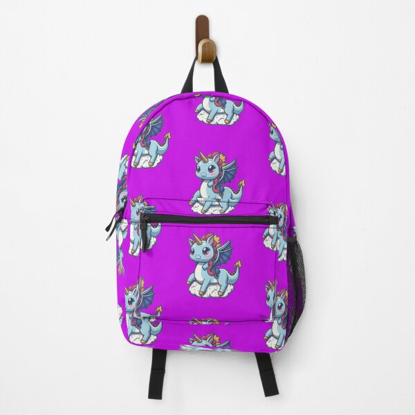 Item preview, cute blue unicorn on cloud with wings designed and sold by bukajart.