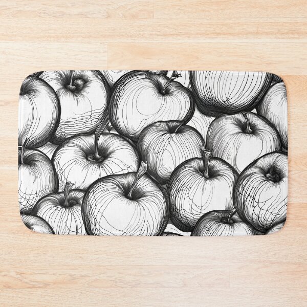 Item preview, Apple Pattern Monochrome Black and White Ink Pen designed and sold by ShaViArt.