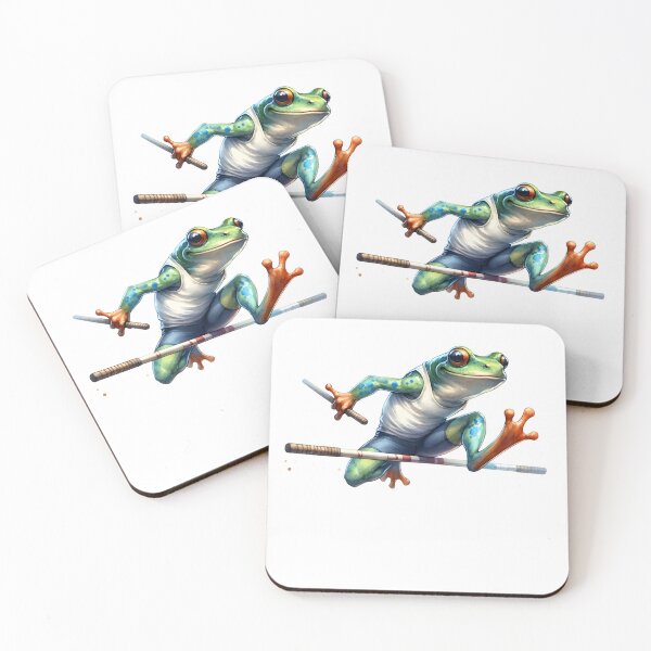 Aperçu de l'œuvre Champion Leap Frog : Grenouille fantaisiste en action de saut en longueur créée et vendue par KNAA.
