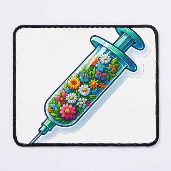 Item preview, Spring Garden Syringe Die-Cut Sticker designed and sold by mymagicstoreus.