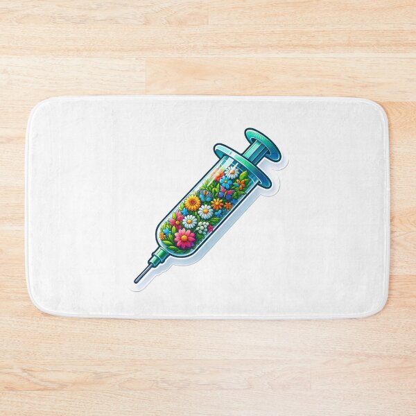 Item preview, Spring Garden Syringe Die-Cut Sticker designed and sold by mymagicstoreus.