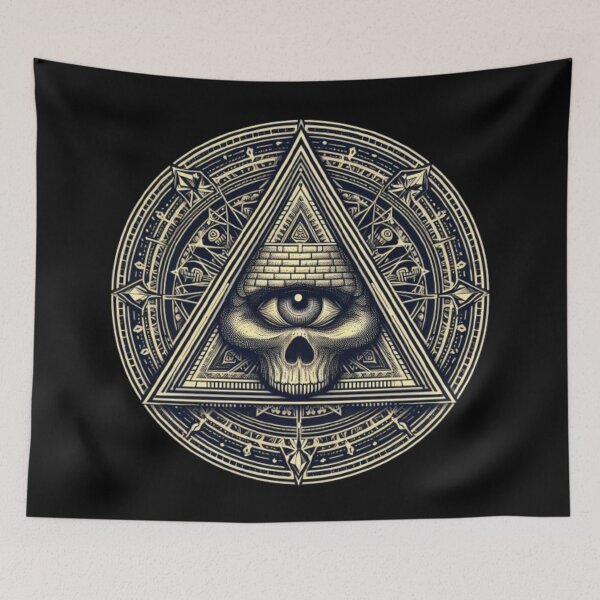 Item preview, Paintings from the Illuminati series - The All-Seeing Eye, Pyramids and Skull, Freemasons, Knowledge, Mystery. designed and sold by 2012DreamVision.